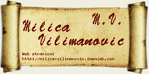 Milica Vilimanović vizit kartica